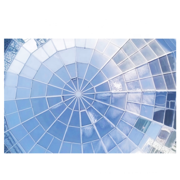 prefab steel structure dome glass atrium roof skylight glass dome roof